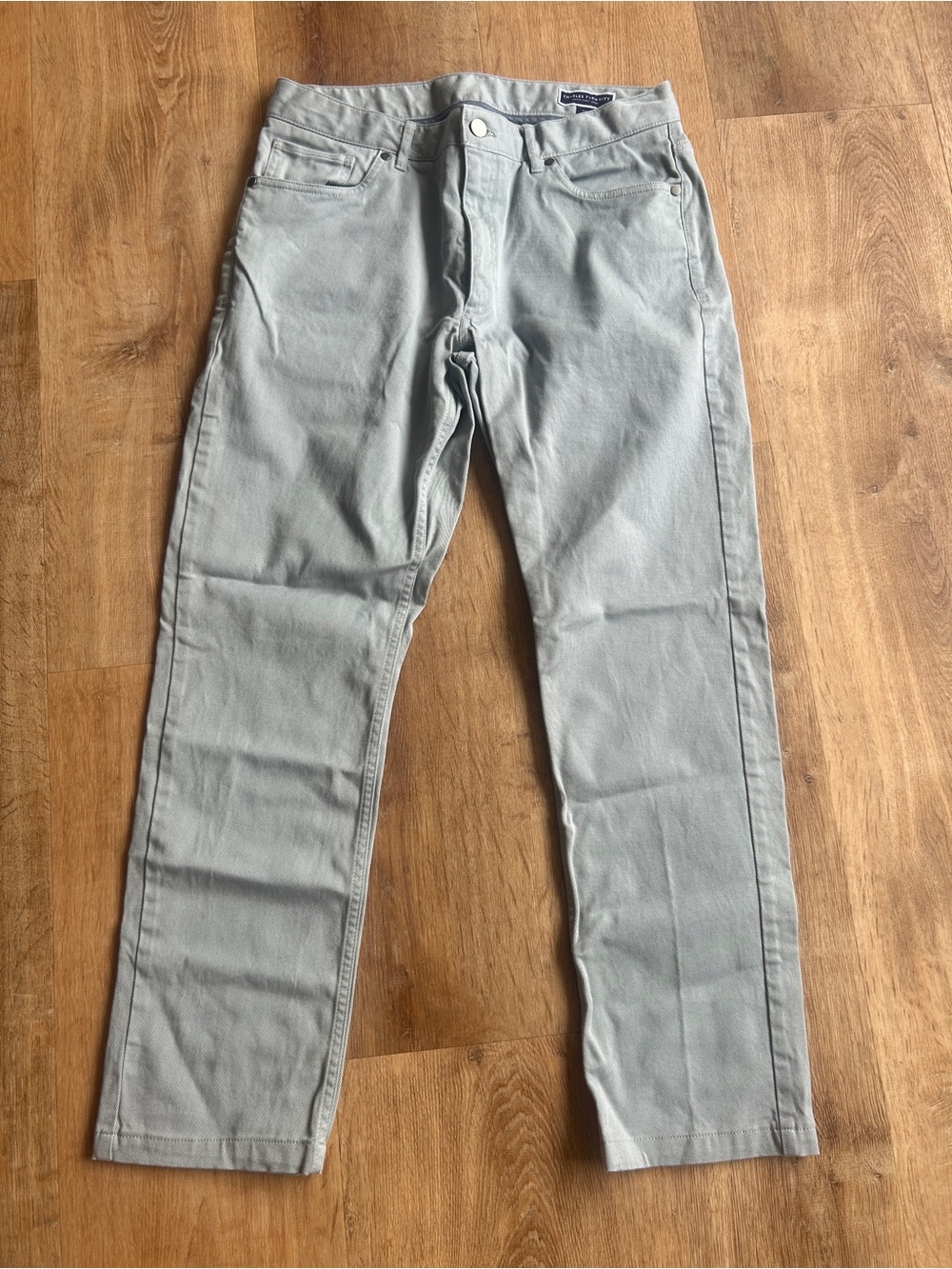 Charles Tyrwhitt Men's Light Gray Slim Fit Chinos 32x32